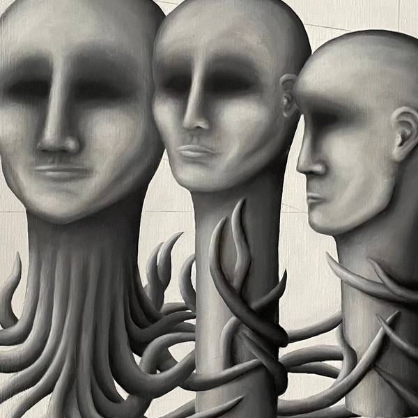 Racines Surrealistic Painting Pierre Freneau - Subjektiv.art