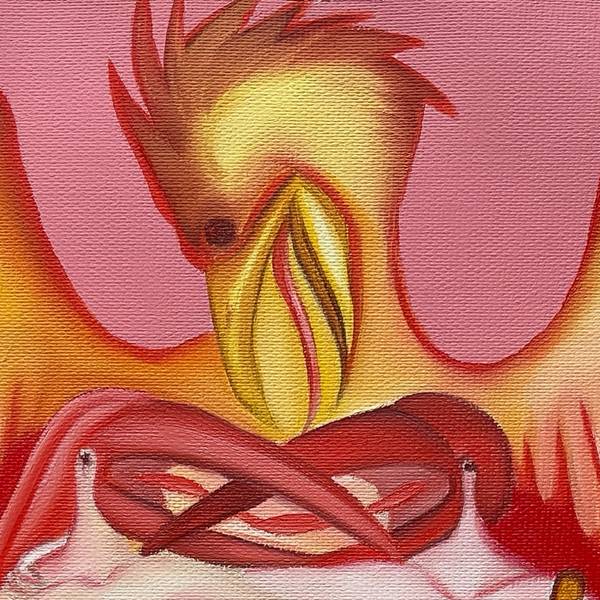 TWIN FLAME Surrealistic Painting Anna Kostritskaya - Subjektiv.art