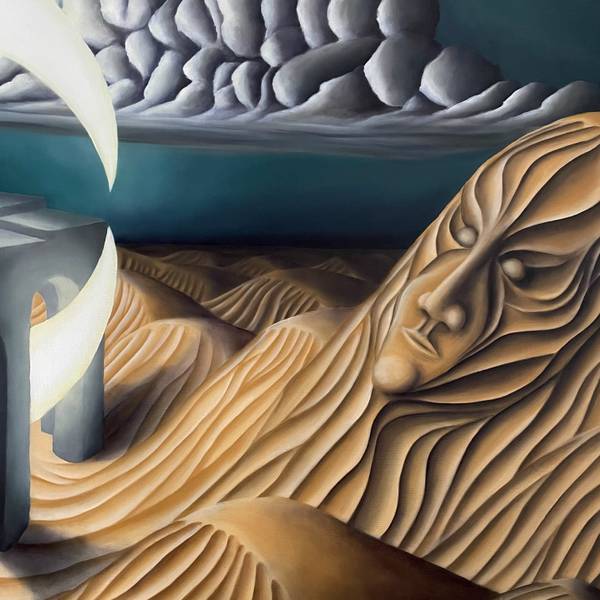 La traversée Surrealistic Painting Pierre Freneau - Subjektiv.art