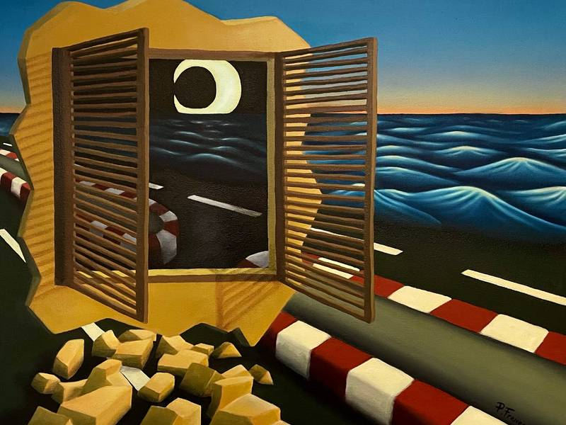 L’illusion de l’émotion Surrealistic Painting Pierre Freneau - Subjektiv.art