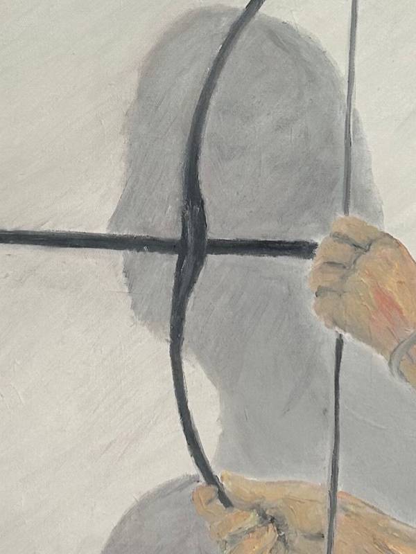 AN ARROW CAST HIS SHADOW QUICKLY THAN ANOTHER OBJECT, 2023 Expressive and gestural Painting Miguel Angelo Marques - Subjektiv.art