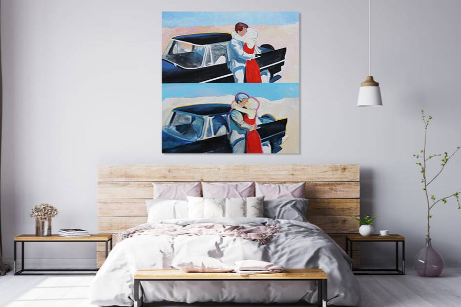 Kiss (Jean Marais embrasse Mylène Demongeot) Pop art Painting Artem Andreichuk - Subjektiv.art