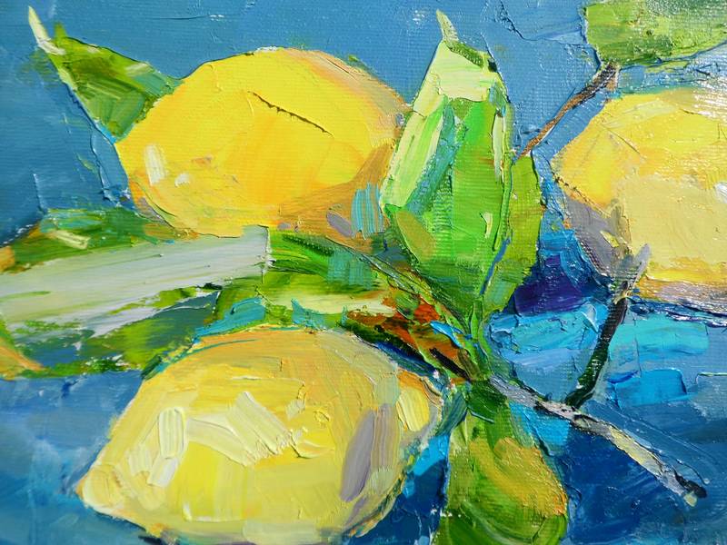 Lemons Impressionistic Painting Yehor Dulin - Subjektiv.art