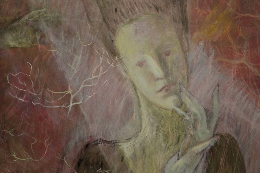 "Контур сну" Expressive and gestural Painting Rina Riga - Subjektiv.art