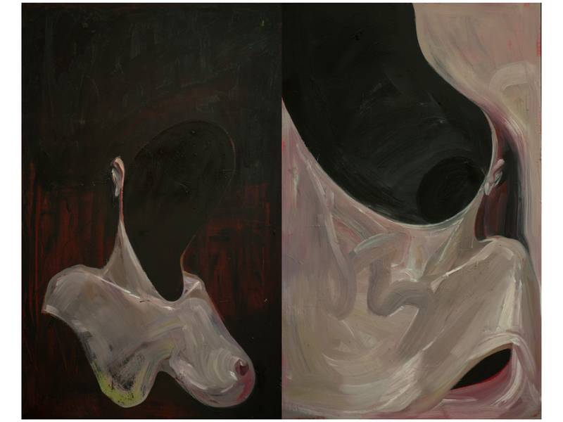 Double Face (Diptych) Abstract Painting Alyona Tokovenko - Subjektiv.art