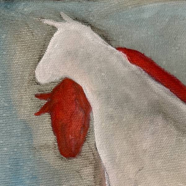 Charioteer Naive Painting Liliya Nebera - Subjektiv.art