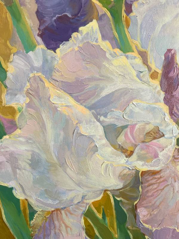 Evening. Irises Fine Art Painting Julia Chemerys - Subjektiv.art