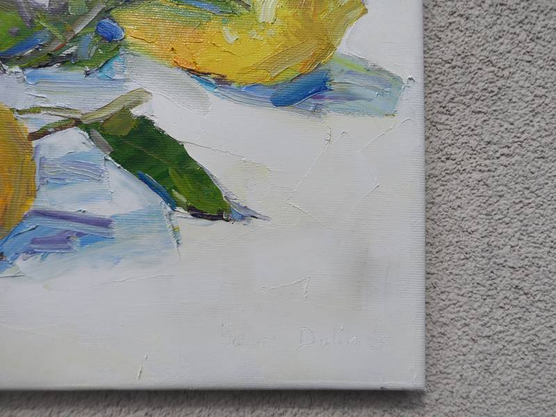 Lemons Expressive and gestural Painting Yehor Dulin - Subjektiv.art
