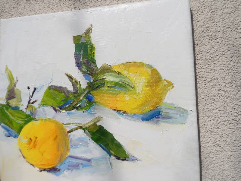 Lemons Expressive and gestural Painting Yehor Dulin - Subjektiv.art