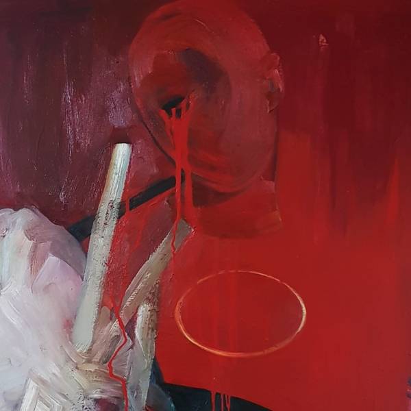 Pieta Expressive and gestural Painting Alyona Tokovenko - Subjektiv.art