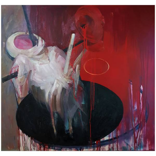 Pieta Expressive and gestural Painting Alyona Tokovenko - Subjektiv.art