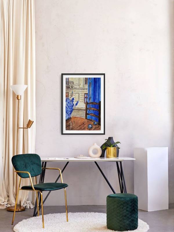 Outside the window Expressive and gestural Painting Olena Yemelianova - Subjektiv.art