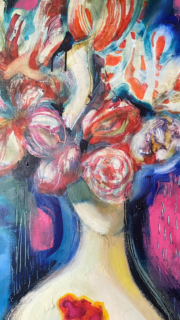 Flower in the rain Fine Art Painting Myroslava Perevalska - Subjektiv.art