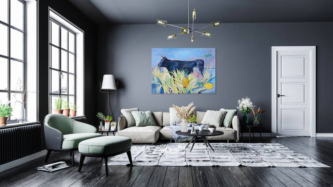 Cow. Morning. Bali. Pop art Painting Artem Andreichuk - Subjektiv.art