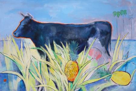 Cow. Morning. Bali. Pop art Painting Artem Andreichuk - Subjektiv.art