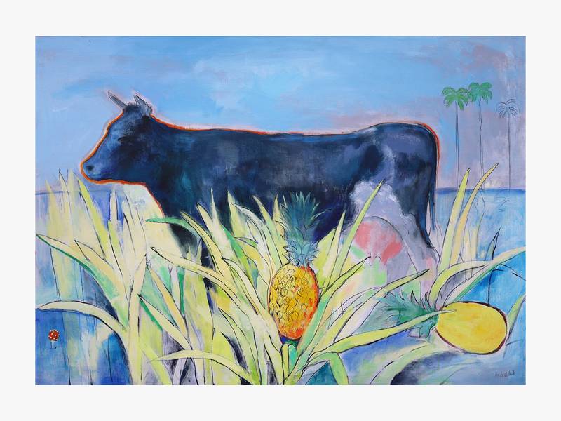 Cow. Morning. Bali. Pop art Painting Artem Andreichuk - Subjektiv.art