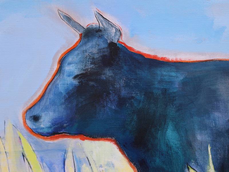 Cow. Morning. Bali. Pop art Painting Artem Andreichuk - Subjektiv.art