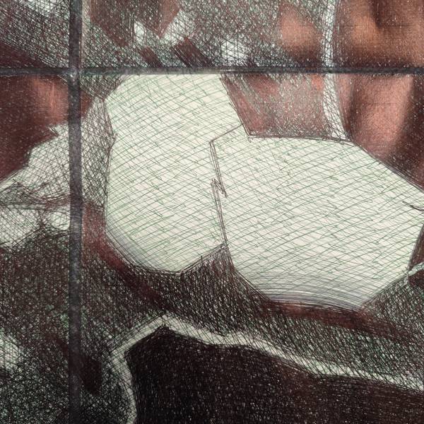 Golden eggs Abstract Drawing Maria Matienko - Subjektiv.art