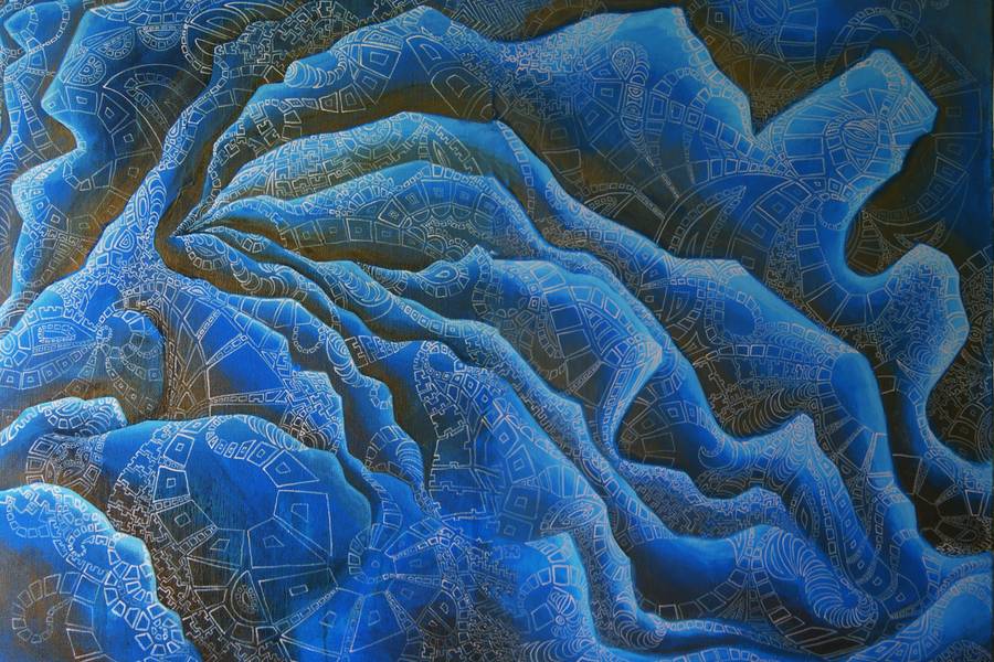 Сині гори Modern Painting Vyacheslav Kazanevsky - Subjektiv.art