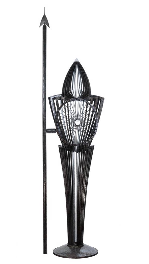 Le Guerrier Bouclier Fine Art Sculpture Sylvain Subervie - Subjektiv.art