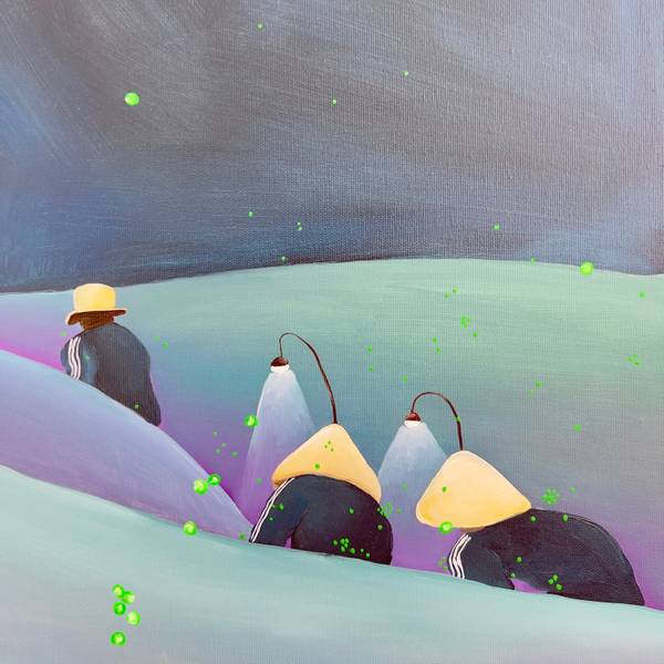 Event horizon Surrealistic Painting Lesya Tertyshna - Subjektiv.art