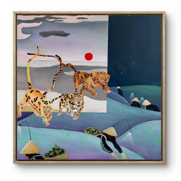 Event horizon Surrealistic Painting Lesya Tertyshna - Subjektiv.art