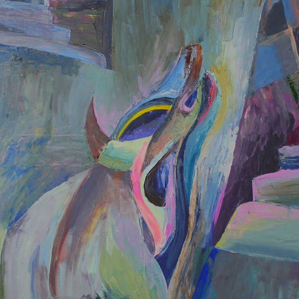 The Abandoned Beast Expressive and gestural Painting Anastasiia Maistrenko - Subjektiv.art