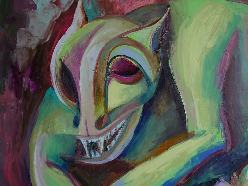 The Maman Expressive and gestural Painting Anastasiia Maistrenko - Subjektiv.art