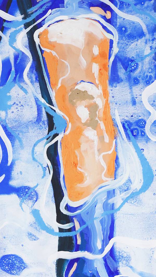 Tenho saudades tuas no futuro Expressive and gestural Painting Madalena Pequito - Subjektiv.art