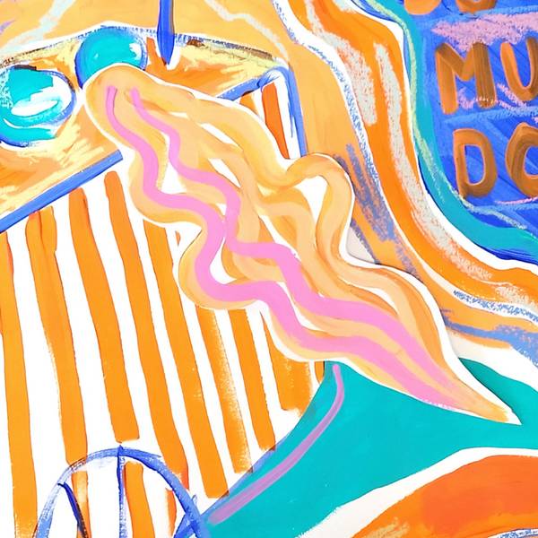 O melhor gelado do mundo Expressive and gestural Painting Madalena Pequito - Subjektiv.art