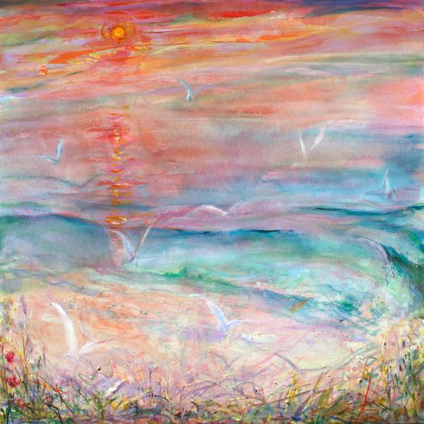 Sous la bourrasque, le soleil dévorait l'espace comme tes baisers Expressive and gestural Painting francois page - Subjektiv.art