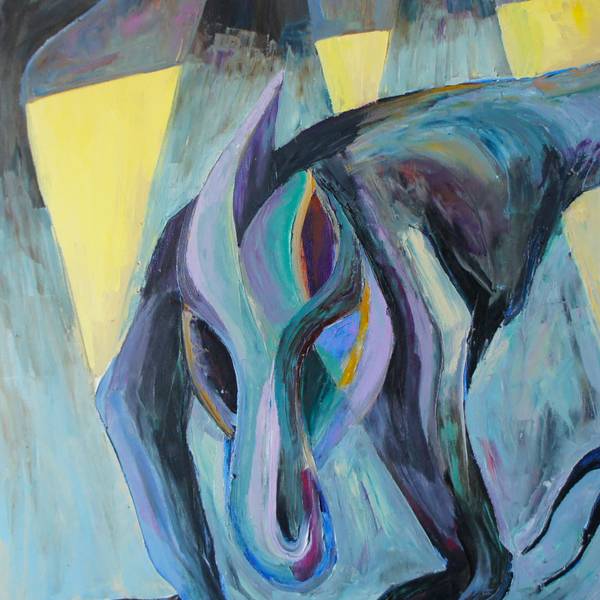 Beast in the forest Surrealistic Painting Anastasiia Maistrenko - Subjektiv.art