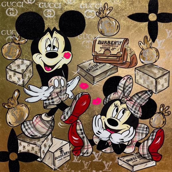 Burberry Mood Pop art Mixed media Odarka Hil - Subjektiv.art