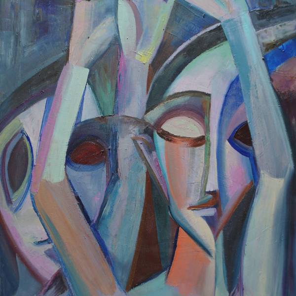 Together Expressive and gestural Painting Anastasiia Maistrenko - Subjektiv.art