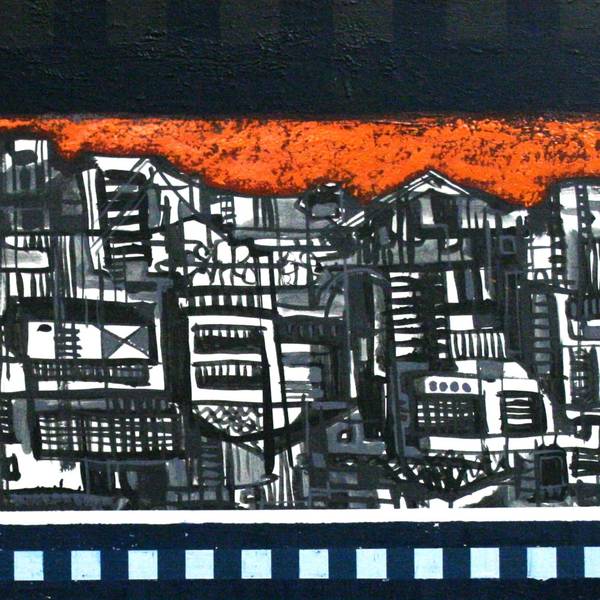 Місто Abstract Painting Iurii Psheniychnyi - Subjektiv.art
