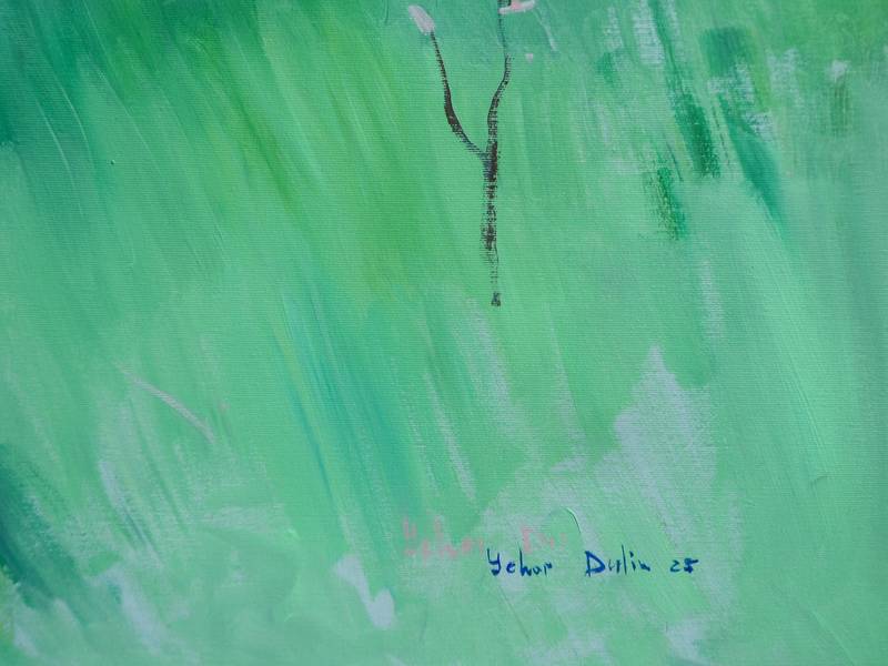 Сherry orchard Expressive and gestural Painting Yehor Dulin - Subjektiv.art