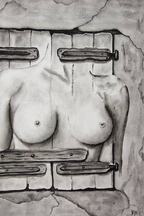 The fortress of frankness Expressive and gestural Painting Olena  Yemelianova - Subjektiv.art