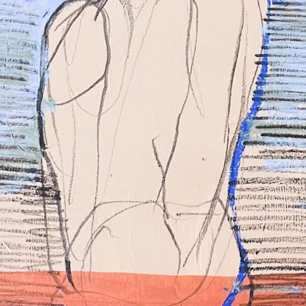 A Mulher e o Vento (Woman and the Wind) Fine Art Drawing Maria R Saunders - Subjektiv.art