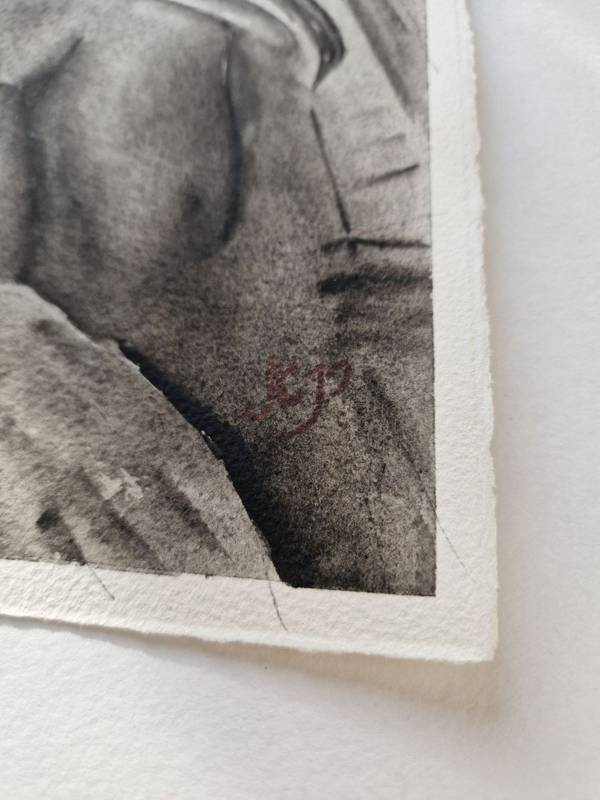 Shadow of safety Expressive and gestural Painting Olena Yemelianova - Subjektiv.art