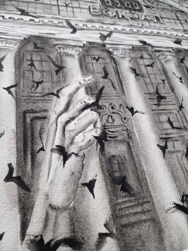 Threshold of liberation Expressive and gestural Painting Olena Yemelianova - Subjektiv.art