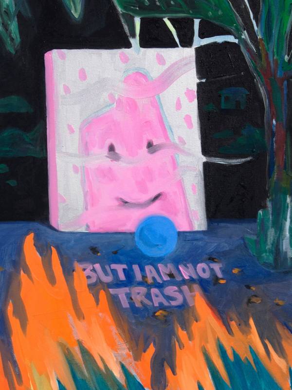 But I am not trash Surrealistic Painting Rafaela Nunes - Subjektiv.art