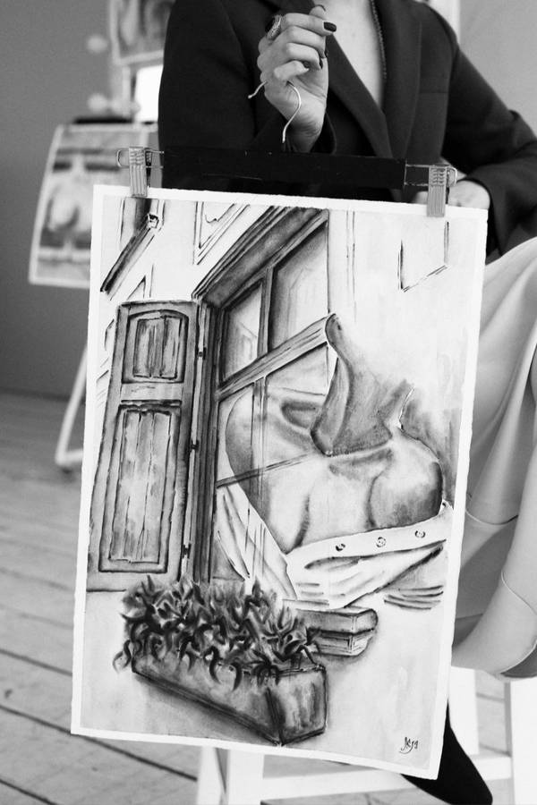 Space without borders Expressive and gestural Painting Olena Yemelianova - Subjektiv.art