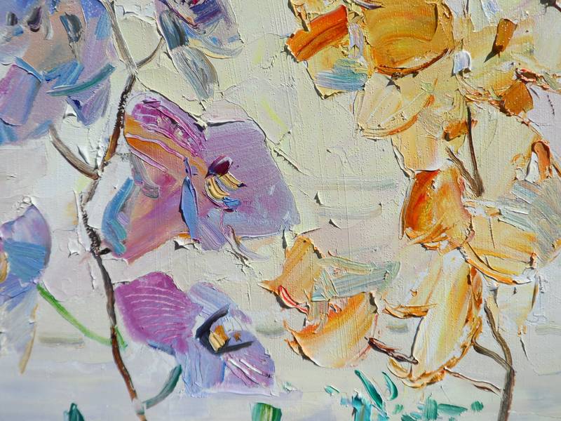 Orchid Impressionistic Painting Yehor Dulin - Subjektiv.art