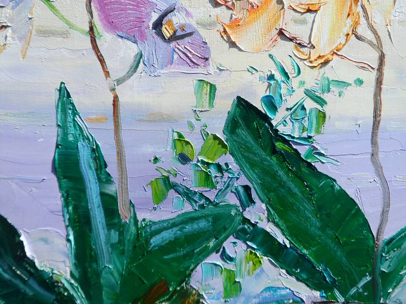 Orchid Impressionistic Painting Yehor Dulin - Subjektiv.art