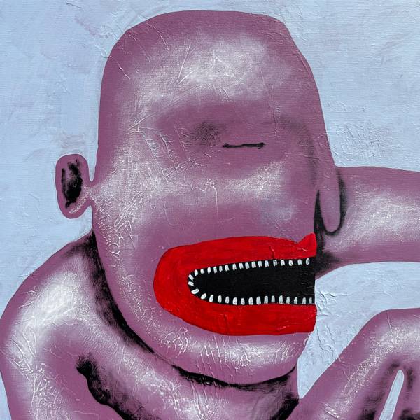 Walking blind Naive Painting Sasha Luneva - Subjektiv.art