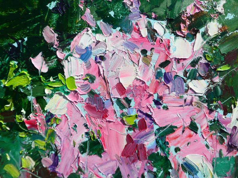 flowering trees Impressionistic Painting Yehor Dulin - Subjektiv.art