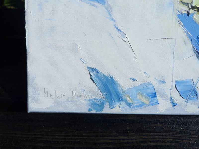 Daisies Expressive and gestural Painting Yehor Dulin - Subjektiv.art