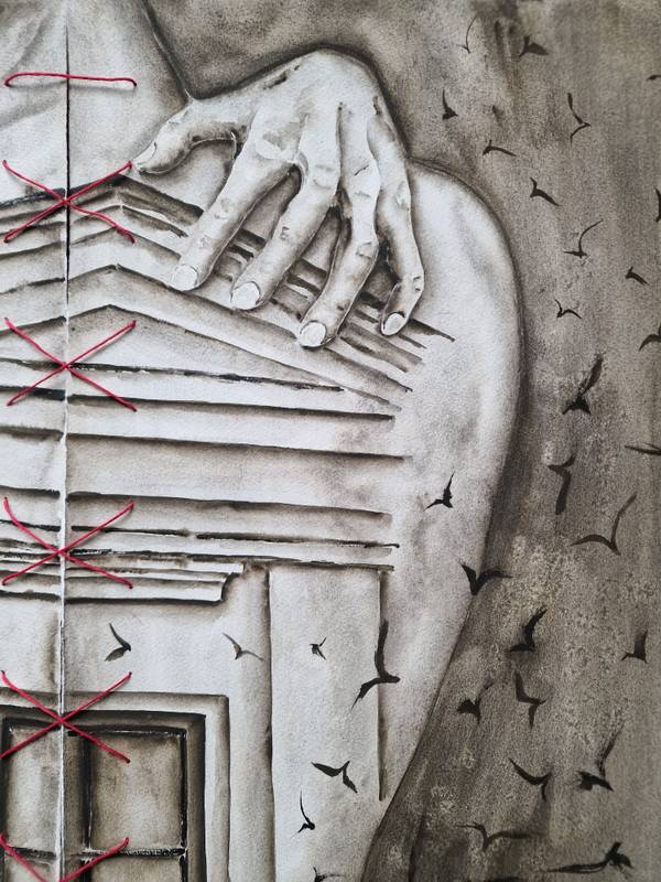 Unite yourself Expressive and gestural Painting Olena Yemelianova - Subjektiv.art