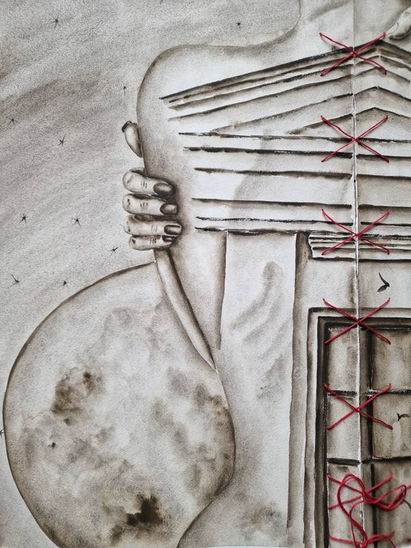 Unite yourself Expressive and gestural Painting Olena Yemelianova - Subjektiv.art