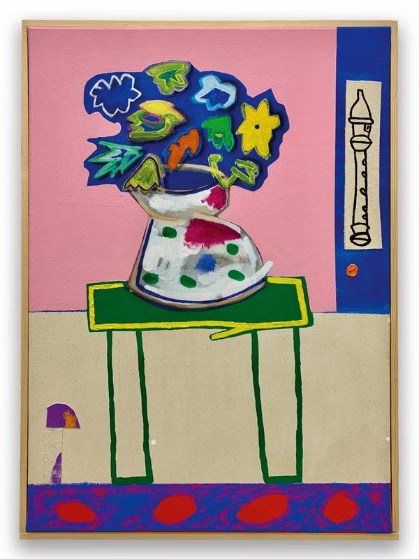 Stilleben mit Stuhl & Blumen   - Subjektiv.art